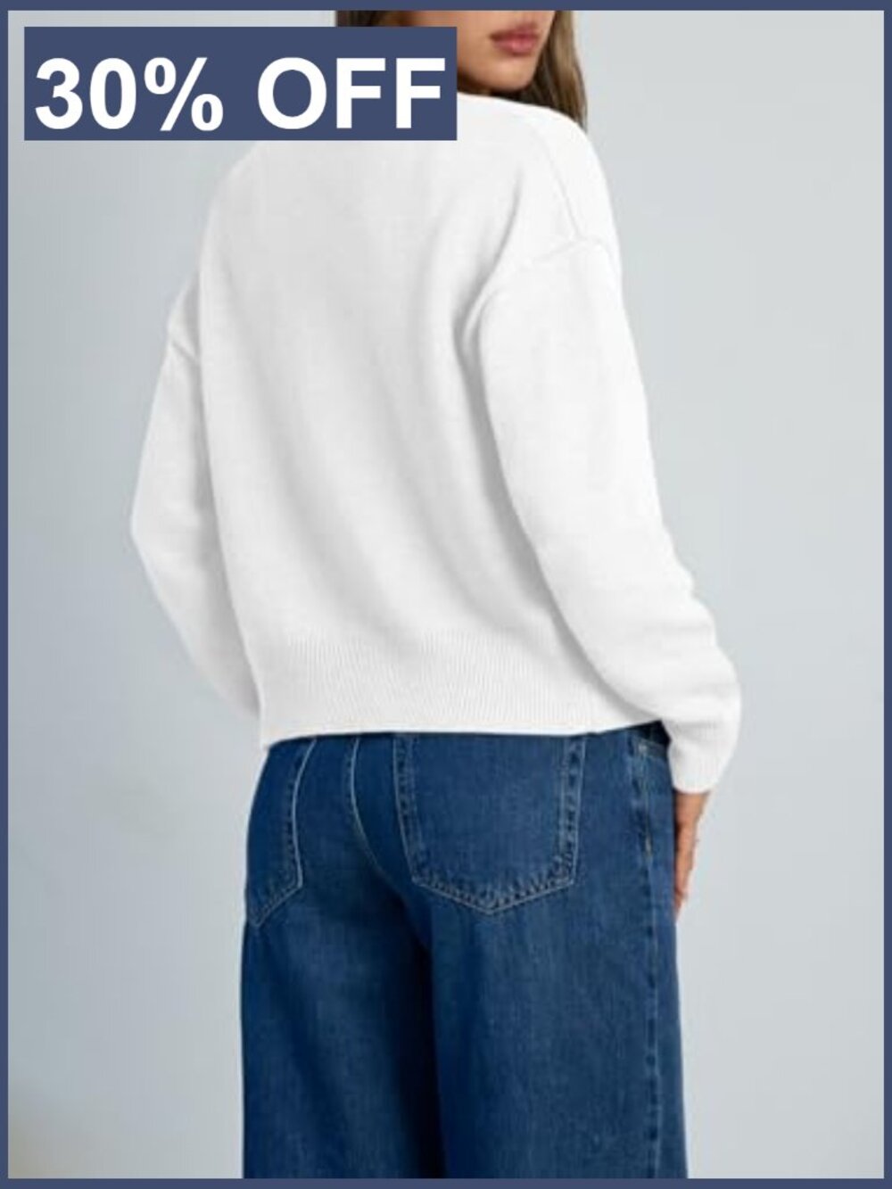 Cropped Cardigan Sweater Open Front Long Sleeve Button Down Y2k Trendy Fall - Picture 4 of 6